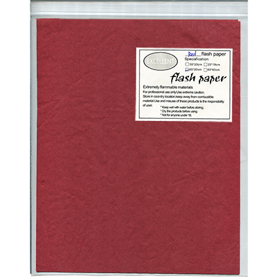 Flash Paper five pack(25x20cm) Red Trick