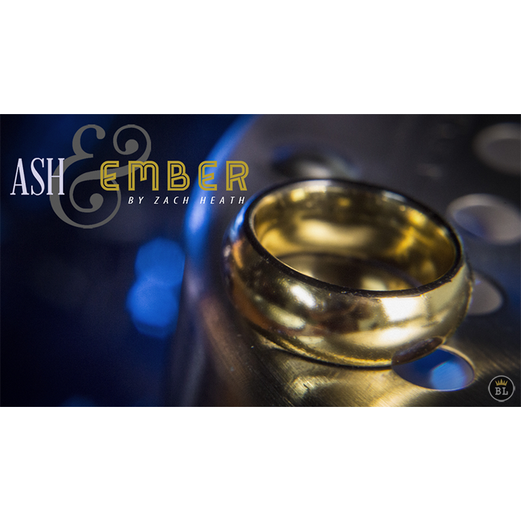 Ash and Ember Gold Curved Size 8 (2 Rings) by Zach Heath Trick