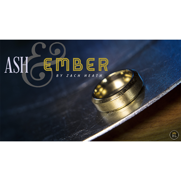 Ash and Ember Gold Beveled Size 8 (2 Rings) by Zach Heath Trick