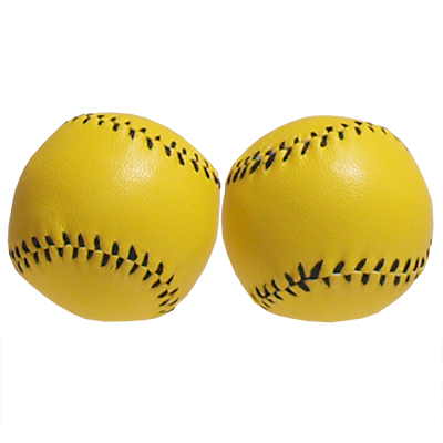 Chop Cup Balls Yellow Leather (Set of 2) by Leo Smetsers Trick