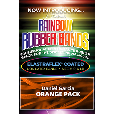 Joe Rindfleischs Rainbow Rubber Bands (Daniel Garcia Orange Pack ) by Joe Rindfleisch Trick