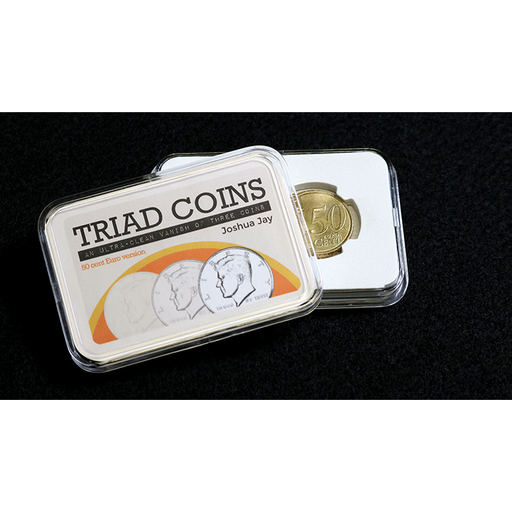 Triad Coins (Euro Gimmick and Online Video Instructions) by Joshua Jay and Vanishing Inc. Trick