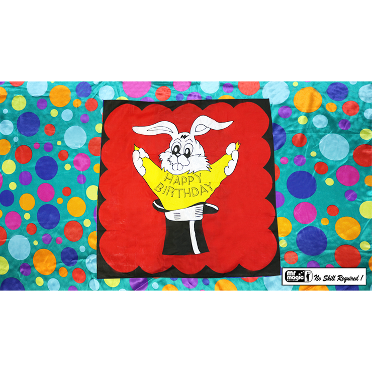 Bag to Happy Birthday Silk (36 inch x 36 inch) by Mr. Magic Trick