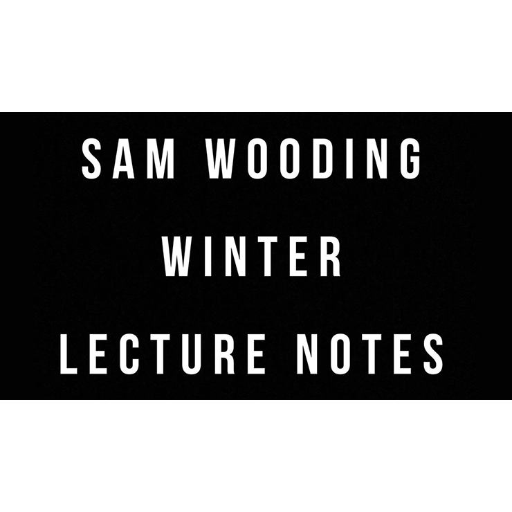 Sam Wooding 2017 Winter Lecture Notes by Sam Wooding eBook DOWNLOAD