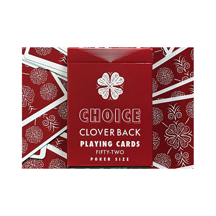 Choice Cloverback (Red) Playing Cards