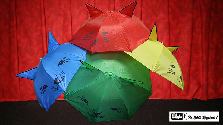 Umbrella Production Silk by Mr. Magic (4 Umbrellas) Trick