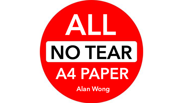 No Tear Pad (Extra Large 8.5 X 11.5 ") ALL No Tear by Alan Wong Trick