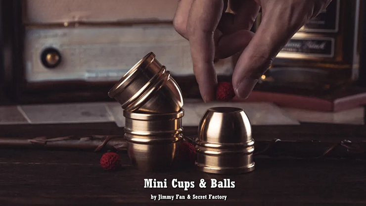 Mini Cups and Balls (Brass) by Secret Factory