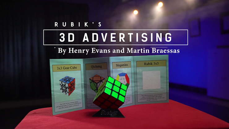 Rubiks Cube 3D Advertising (Gimmicks and Online Instructions) by Henry Evans and Martin Braessas Trick