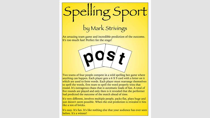 SPELLING SPORT STAGE by Mark Strivings Trick