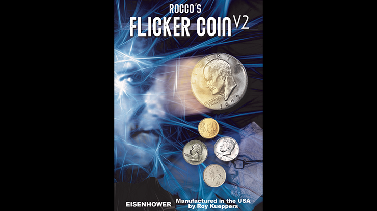 FLICKER COIN V2 (Eisenhower) by Rocco Trick