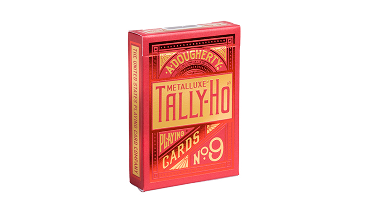 Tally Ho Red (Circle) MetalLuxe Playing Cards by US Playing Cards