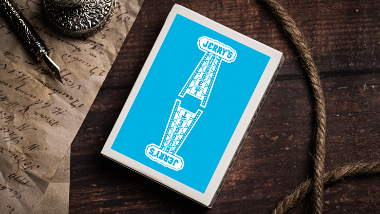 Jerrys Nugget (Icey Blue) Marked Monotone Playing Cards