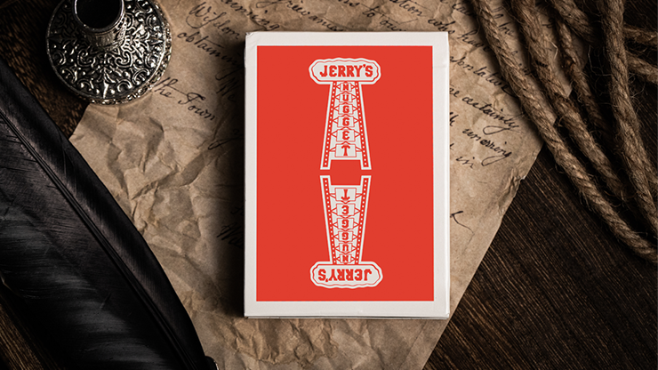 Jerrys Nugget (Atomic Red) Marked Monotone Playing Cards