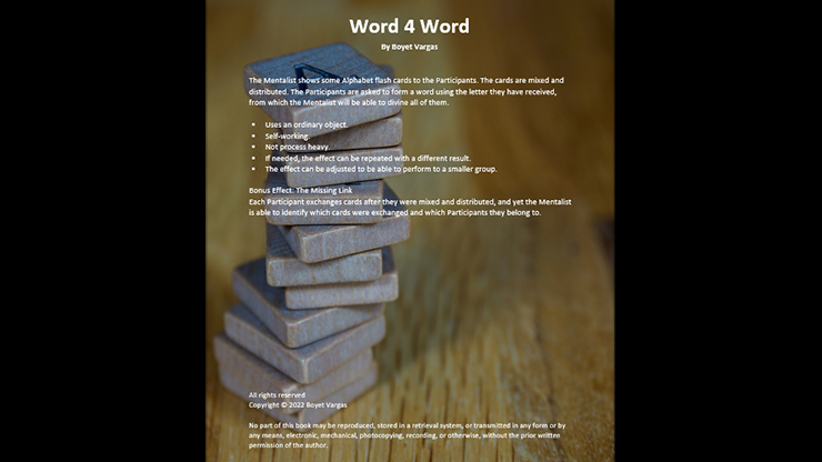 TFCM Presents Word 4 Word by Boyet Vargas ebook DOWNLOAD