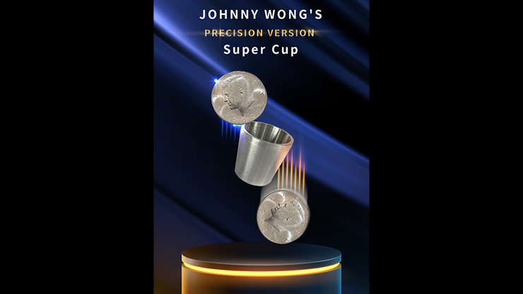 Super Cup PERCISION (Half Dollar) by Johnny Wong (Gimmick and Online Instructions) Trick