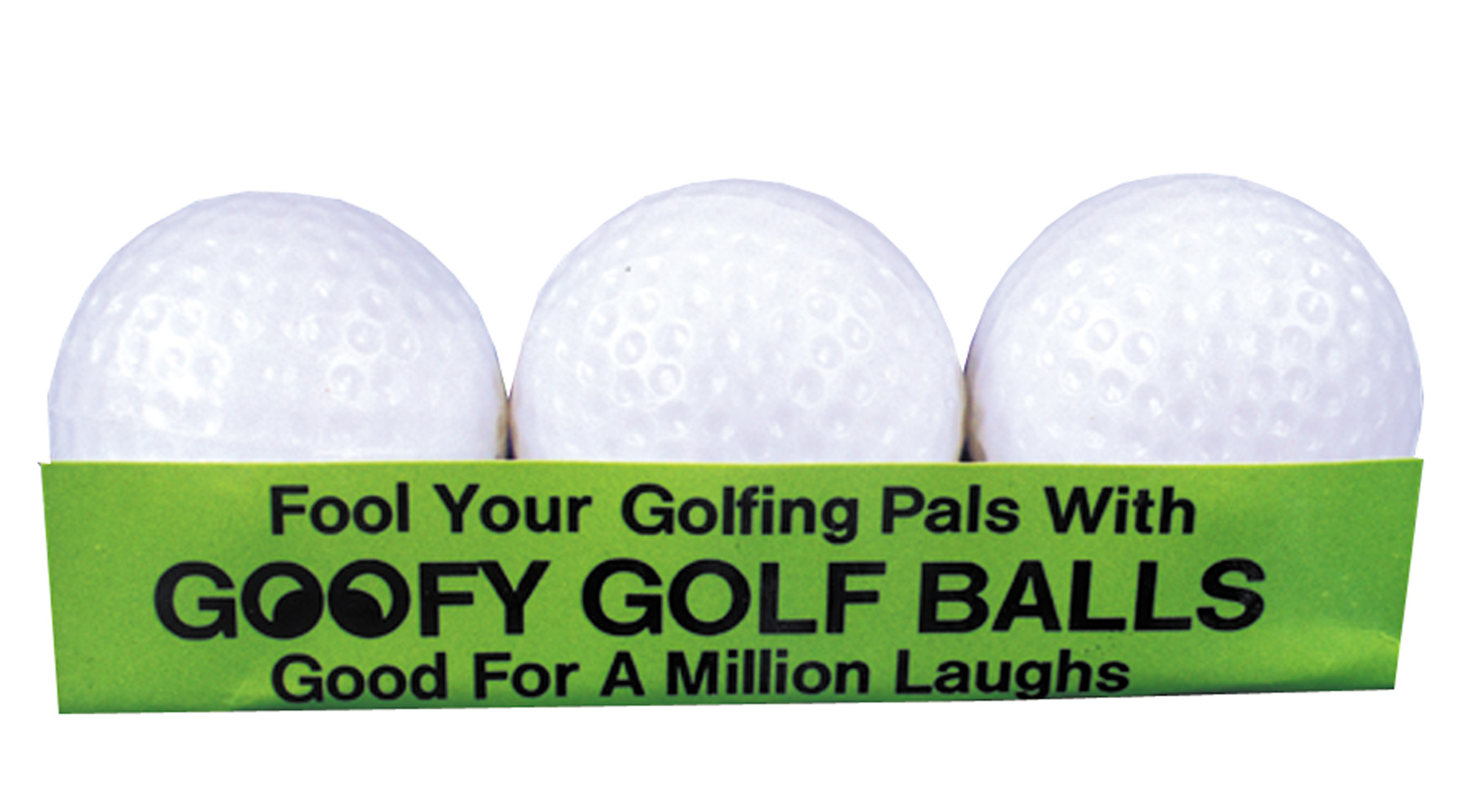 Joke Golf Balls Will Not Go Straight (Pack of 3)