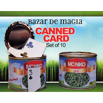 Canned Card (Red) ( Set of 10 Cans )by Bazar de Magia Trick