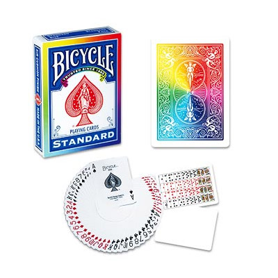 Bicycle Poker Deck (RAINBOW Back) by Di Fatta and USPCC Trick