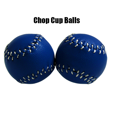 Chop Cup Balls Blue Leather (Set of 2) by Leo Smetsers Trick