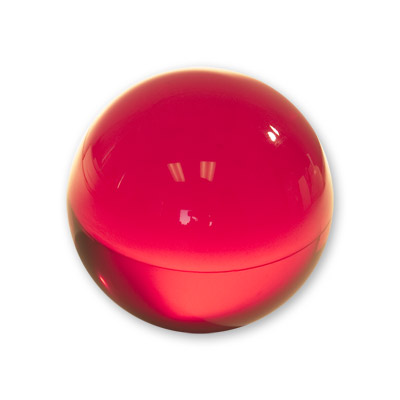 Contact Juggling Ball (Acrylic RUBY RED 76mm) Trick