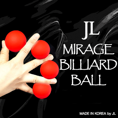 2 Inch Mirage Billiard Balls by JL (RED 3 Balls and Shell) Trick