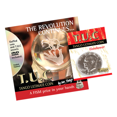 Tango Ultimate Coin (T.U.C)(D0109) Eisenhower Dollar with instructional DVD by Tango Trick